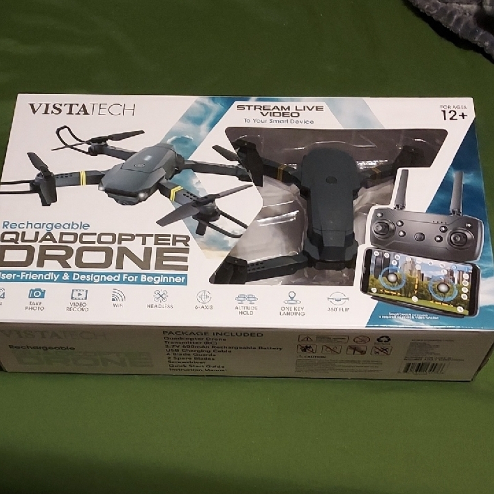 VistaTech Rechargeable Quadcopter Drone